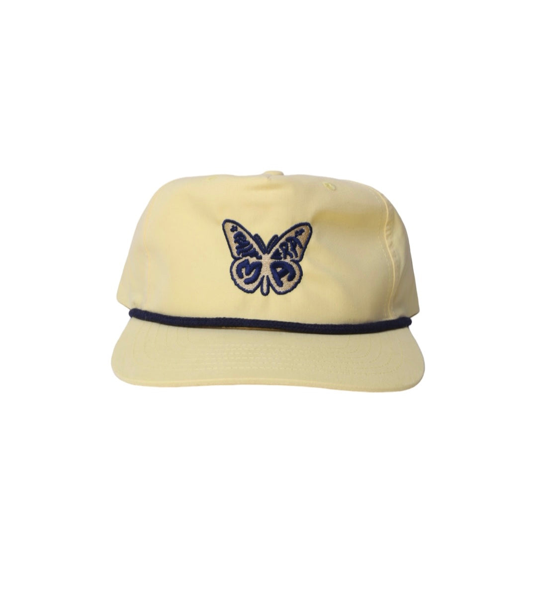 BUTTERFLY YELLOW ROPE CAP